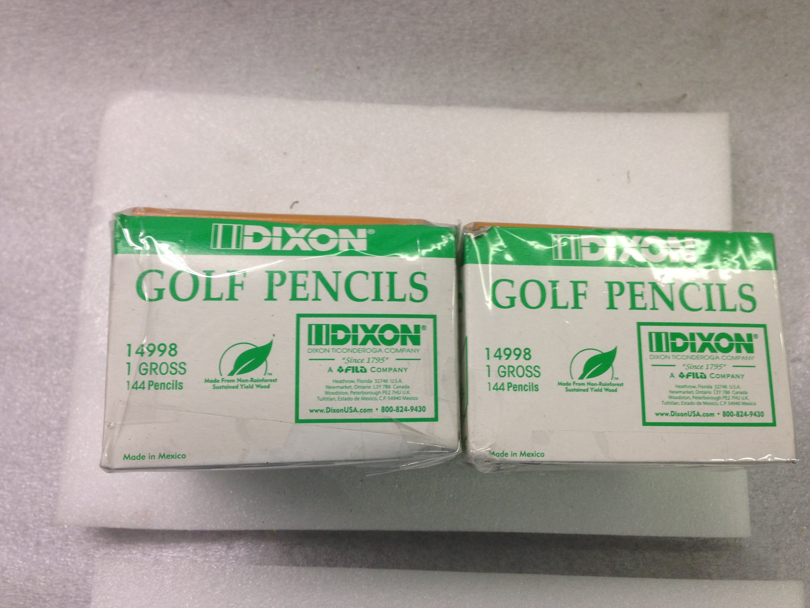 Dixon 3 1/2 inch Pre-sharpened Yellow Golf Pencils #2 Soft 2 boxes of 144 count
