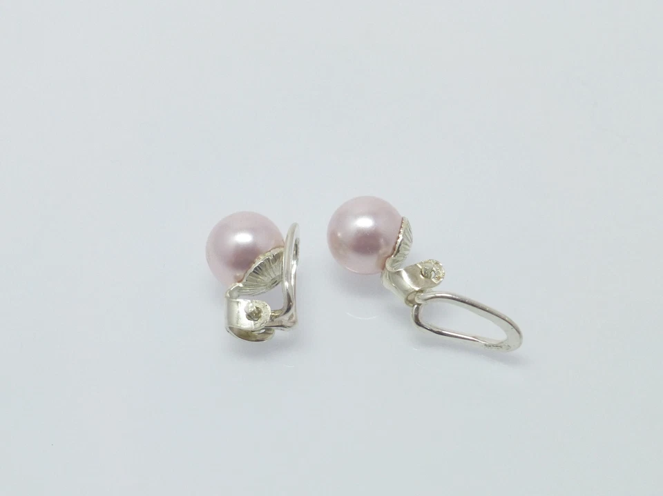 Perlen-Ohrclips Ohrringe 8mm Silber 925 Gold Brautschmuck -viele Farben- - Bild 3 von 4