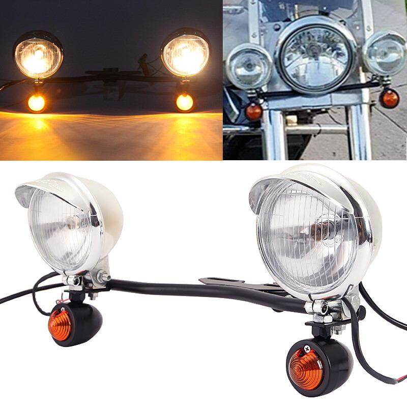 Passing Turn Signal Spot Lights Bar For Honda VTX 1800 TYPE C R S N F T ...