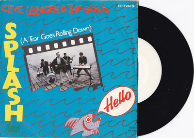 CLIVE LANGER & THE BOXES -Splash (A Tear Goes Rolling Down)- 7'' 45 Promo 