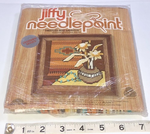 VINTAGE Jiffy Stitchery 1978 70s NEW PKG Sunset Designs Southeast Plant Weaving - Picture 3 of 12