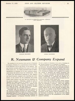 1929 Richard George Bernheim Photo R Neumann Leather Hoboken NJ Article Print Ad