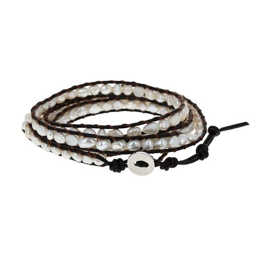 Bracciale Boho In Pelle Leopardata Fesciory - Multistrato Con Perle E Cristalli - Lunghezza 38 Cm, Fatto A Mano, Regalo Perfetto Per Donna