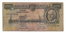 ANGOLA PORTUGAL 20 ESCUDOS 1962 PICK 92 LOOK SCANS