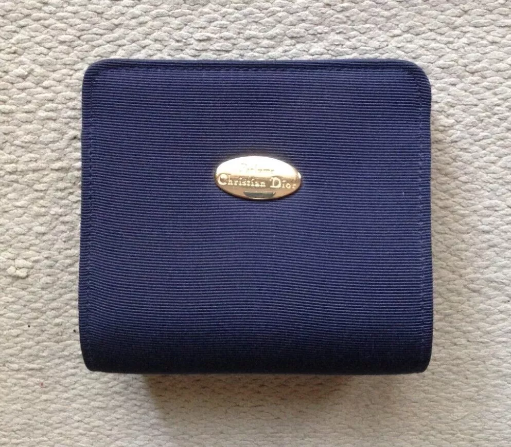 Sac pochette authentique Christian Dior parfums trousse de toilette nylon bleu marine 