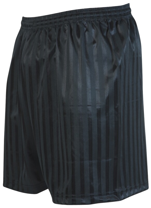 Precision Striped Continental Football Shorts Adult Black L 38-40""