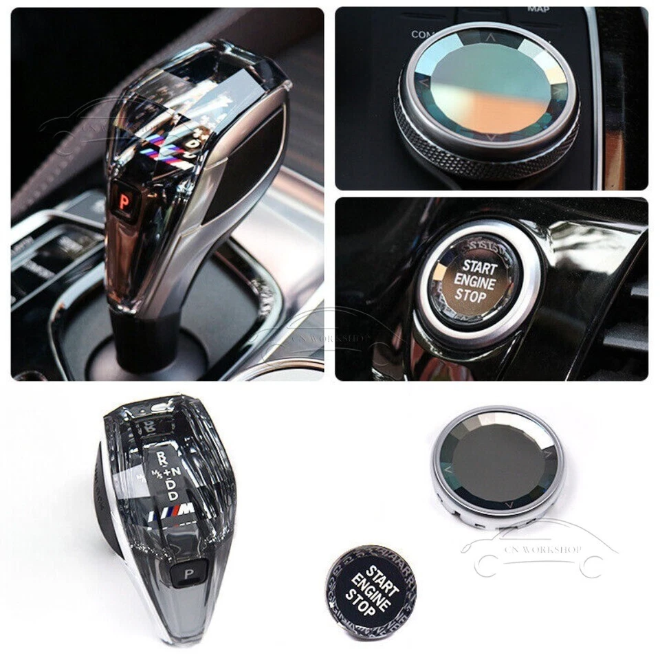 Crystal Gear Shift Knob Replacement For BMW 1 2 3 4 5 6 7 SER 2011-2019 - Imagem 2 de 4