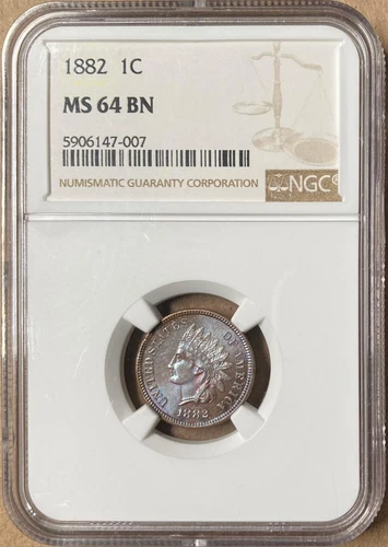 1882 NGC MS64 BN Indian Head Cent 1c