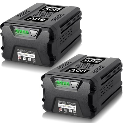 #ad 2X 80V 3.0Ah Lithium Ion Battery ‎for Greenworks Pro 80 Volt GBA80200 GBA80250 $130.99