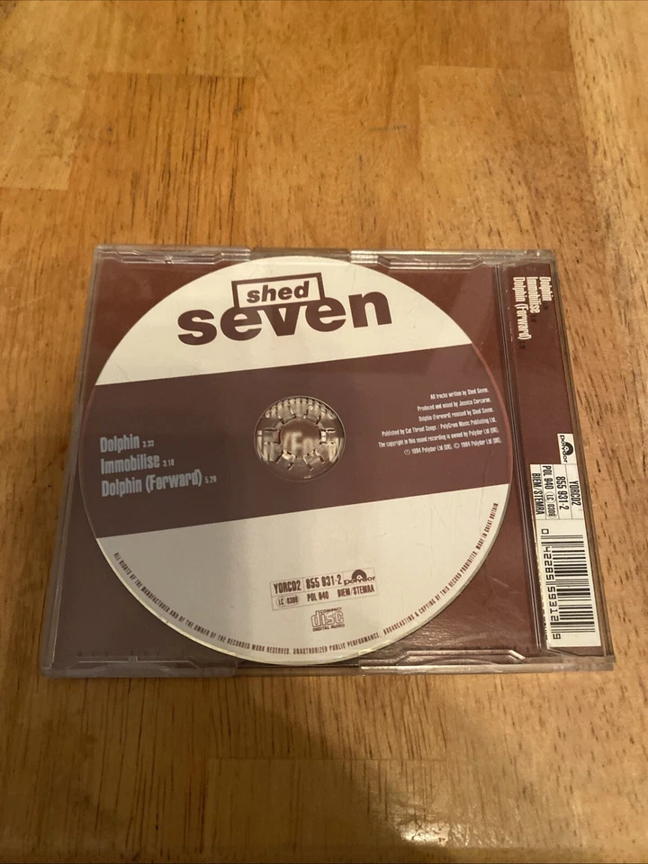 Shed Seven Dolphin UK Import 3 Track CD 1994 Polydor Records Issue  - Image 2 of 4