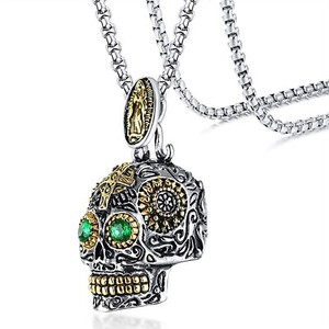 Day of the dead and skull pendant and necklace