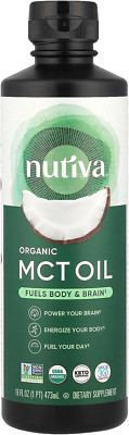 Organic MCT Oil, 16 Fl Oz, Unflavored for Keto Coffee, Non-Gmo Oil Made from ...
