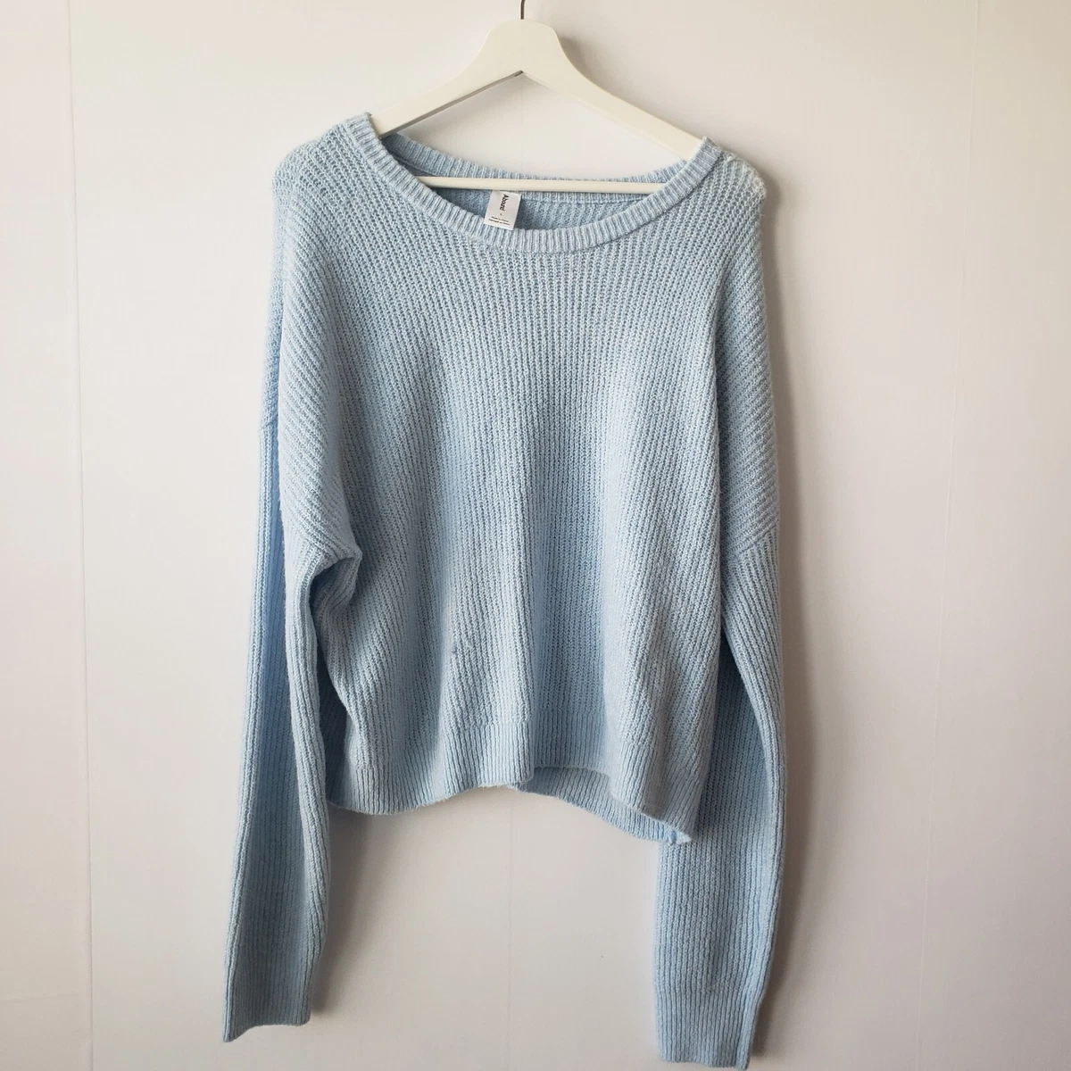Abound blue crew neck long sleeve sweater size L eBay