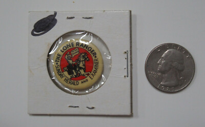 Lone Ranger Pinback The Lone Ranger Hi Yo Silver Sunday Herald and Examiner Pinback B | eBay