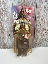 Britannia The Bear - 1999 McDonalds Ty Beanie Baby w/ Rare Errors 1993/Oak Brook