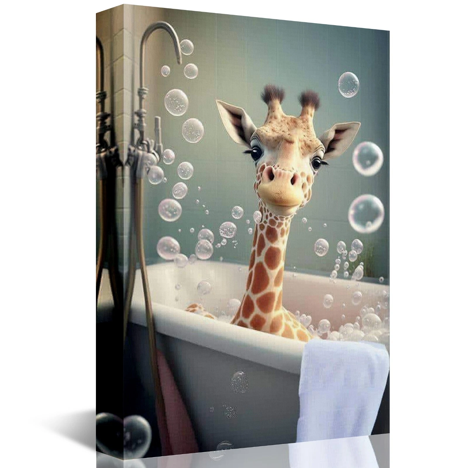 Giraffe nursery décor Poster, giraffe art Photo print, Giraffe Canvas wall art