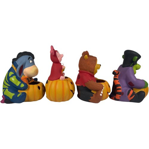 Rare Disney Direct Winnie the Pooh Halloween Piglet Eeyore Tigger Tea Lite Set - Picture 14 of 18