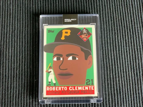 2020 TOPPS PROJECT 2020 #182 ROBERTO CLEMENTE / KEITH SHORE *ENCASED ART*