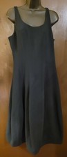 Halston Heritage Dark Navy Blue Sleeveless Midi Dress Size 12 MOB MOG Formal