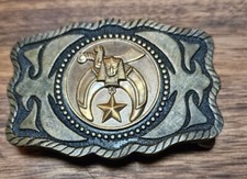 vintage belt buckle for the Masonic member and beautiful bronze Design Shriners