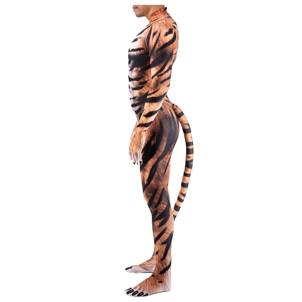 sexy tiger suit Fever Sexy Tiger Animal Jungle Zoo Bodysuit Catsuit Womens Ladies Fancy  Dress Costume main image 0