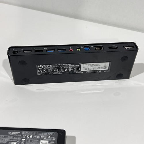 Station d'accueil réplicateur de ports USB 3.0 HP 3005pr avec adaptateur secteur 681280-001 - Photo 7/9