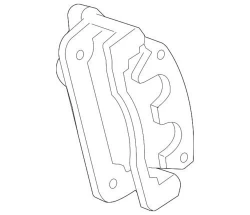 Conjunto de pinza de freno de disco delantera negra genuina GM 2005-2020 Chevrolet 85569602 Foto 3 de 4