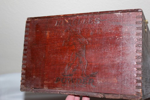 Vintage Antique Dovetailed Hercules Powder Explosive Wood Crate Box Lid - Picture 5 of 13