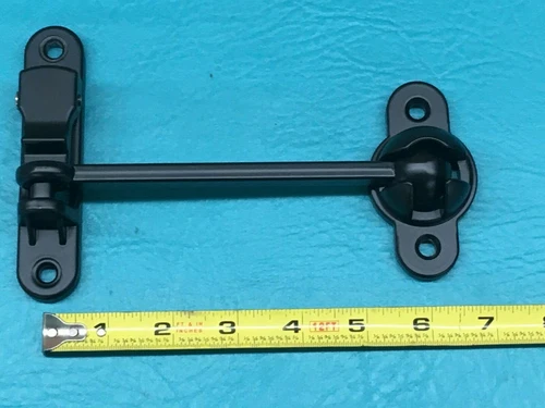 6" Black Powder Coated Aluminum Ball Socket Door Hold Latch Catch Trailer RV