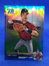 2017 Bowman Chrome Prospects Blue Refractor 70th Anniversary Andy Yerzy #BCP185