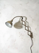 Czech 1960s Scissor Lamp Industrial Task Lamp Instala Dēcín Mid Century Military
