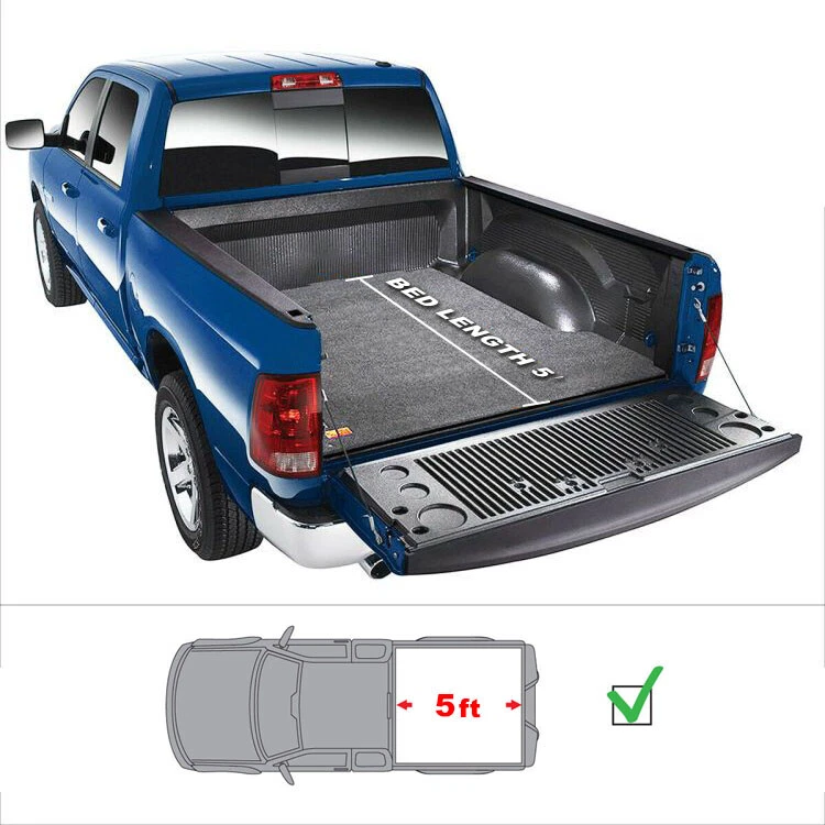 Cubierta Tonneau de plataforma de camioneta plegable dura de 5 ft 3 pliegues para GMC Canyon Chevy Colorado Foto 2 de 4