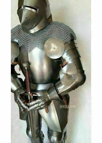 Armour Medieval Full Body Suit Knight Suit Of Armor Pig Face Helmet - Picture 2 of 3