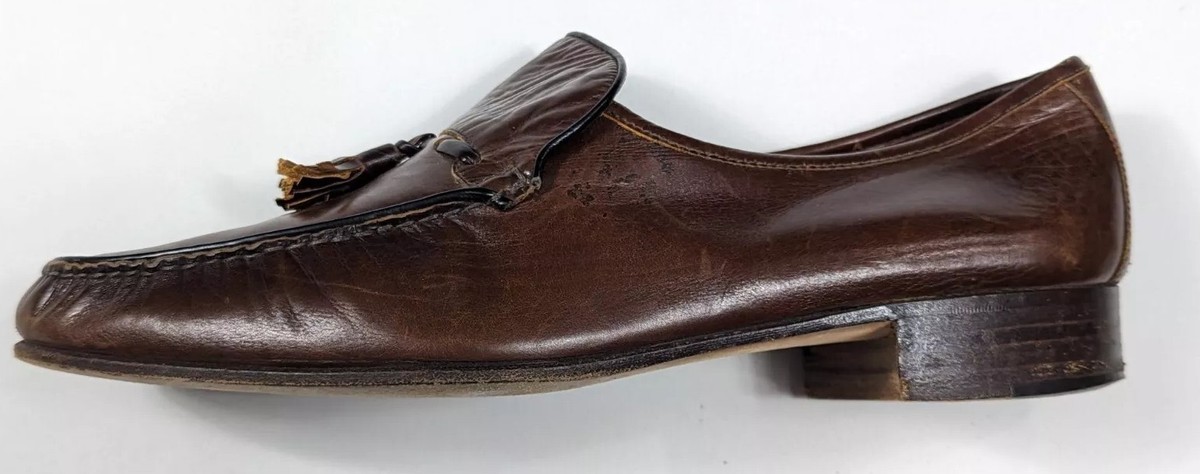 Bally Satolas Brown Leather Wingtip Tassel Loafer Dress Shoes Men Sz 10M US/43EU Bally Bally Satolas Brown Leather Wingtip Tassel Loafer  main image 2