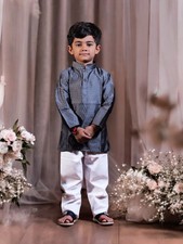 Traditional Jacquard Kids Kurta Pajama Set, Cultural Wear