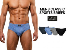 PACK OF 3 6 9 12 MENS BRIEFS SLIPS CLASSIC UNDERWEAR PANTS HIPSTER COTTON S-2XL
