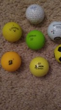 Mixed Brands Recycled Golf Balls Lot of 9 Multicolor Callaway Titleist Srixon