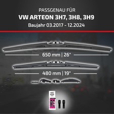 HEYNER® Scheibenwischer-Set für VW ARTEON 3H7, 3H8, 3H9 von 03.2017 - 12.2024