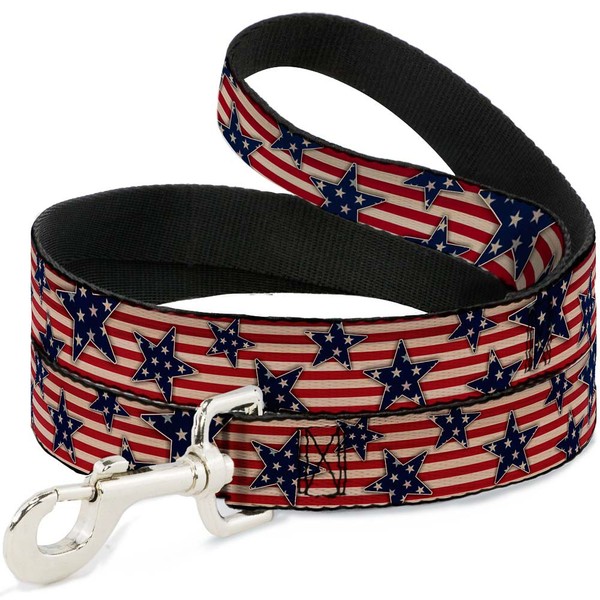 Dog Leash 6-FEET Americana Stars & Stripes Red/White/Blue/White Wide (Us Import)-image