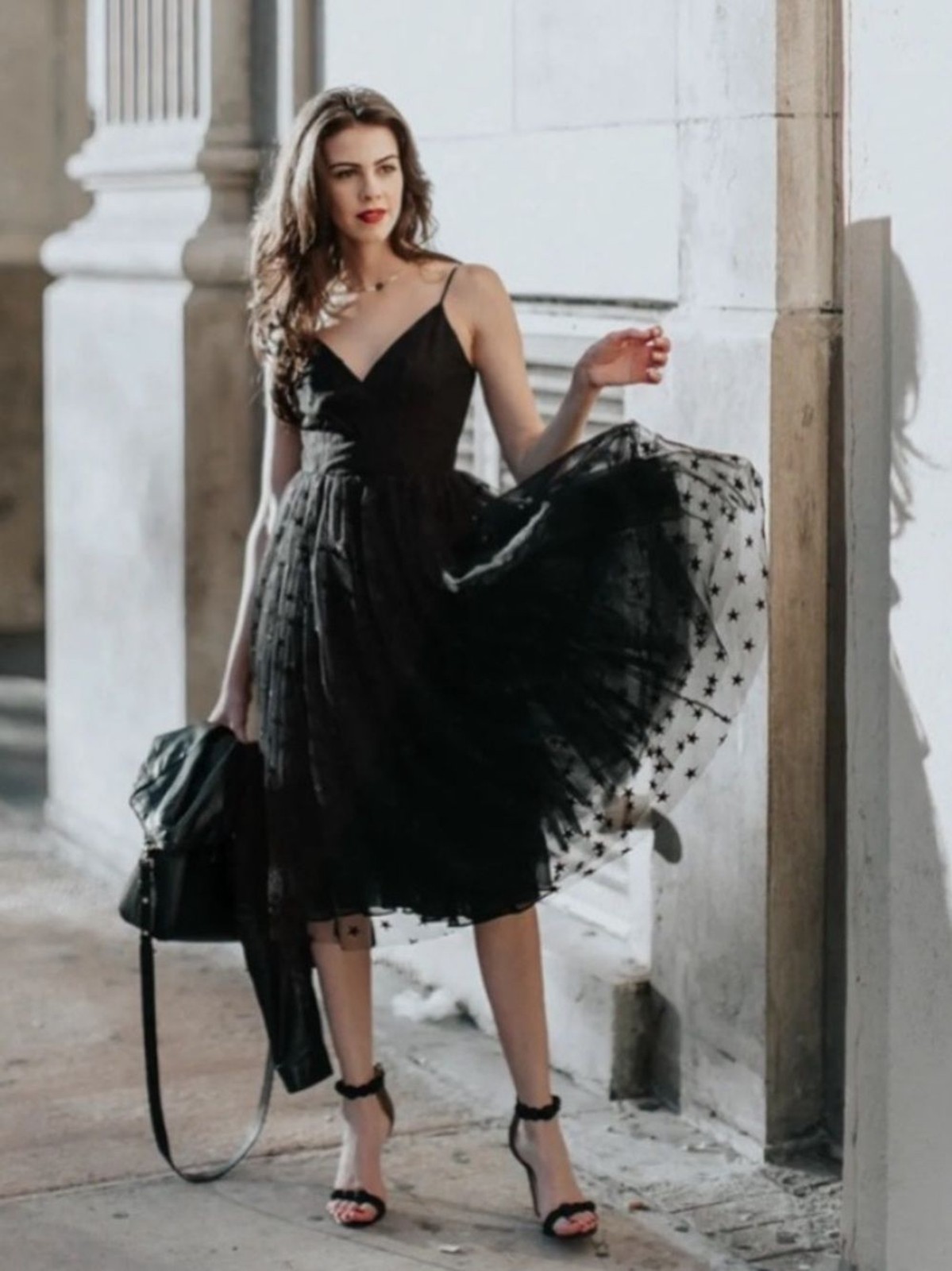 J. Crew Black Embroidered Star Tulle Dress Size 6 Party Prom Feminine Fairy NEW