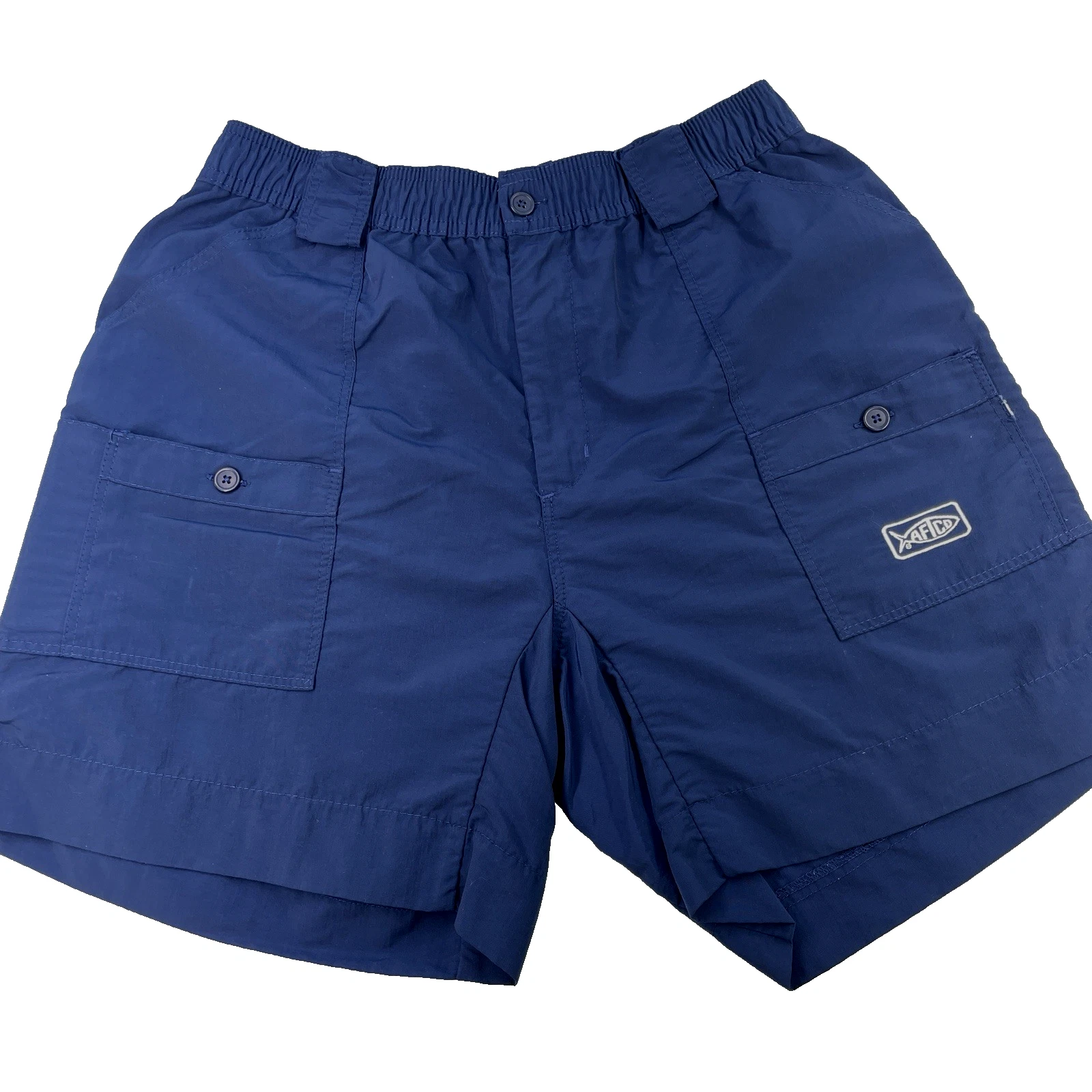 AFTCO Original Fishing Shorts Men 34 Nylon Cargo Pocket Navy Fish Bluewater OFS
Opens in a new windo