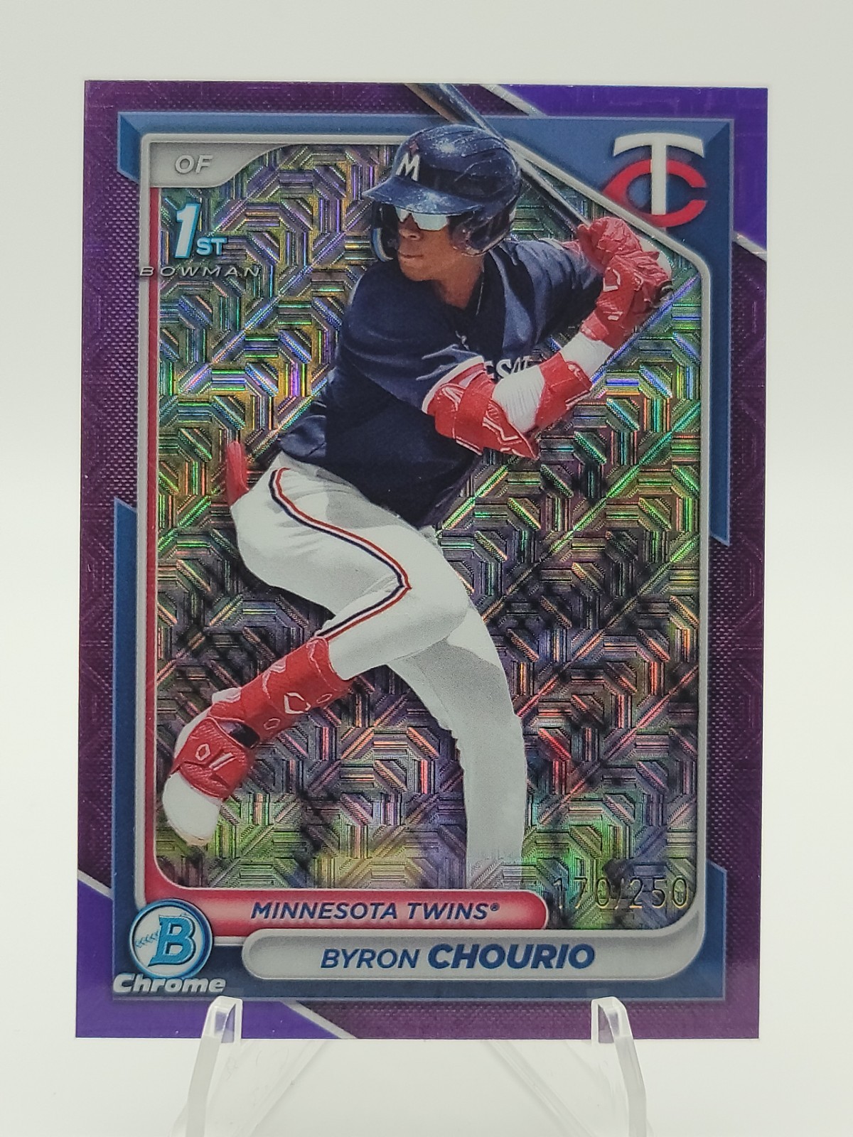 Byron Chourio 2024 Bowman Mega 1st Bowman Purple Refractor 170/250 Twins
