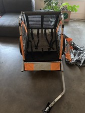 Halfords Double Bike Trailer Child Pet Bicycle Carrier - only used 2/3 times 