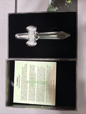2025 Chad Excalibur Sword 1 Oz. 999 Silver Coin w/ Green Crystal Blade OGP/COA