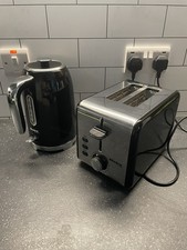 Bistro Chef Kettle and Toaster Set 1.7L Fast Boil 3000W 2 Slice Matching Kitchen