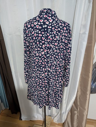 Kim Rogers Navy Red White Floral Dress Size L NWT - Picture 2 of 13