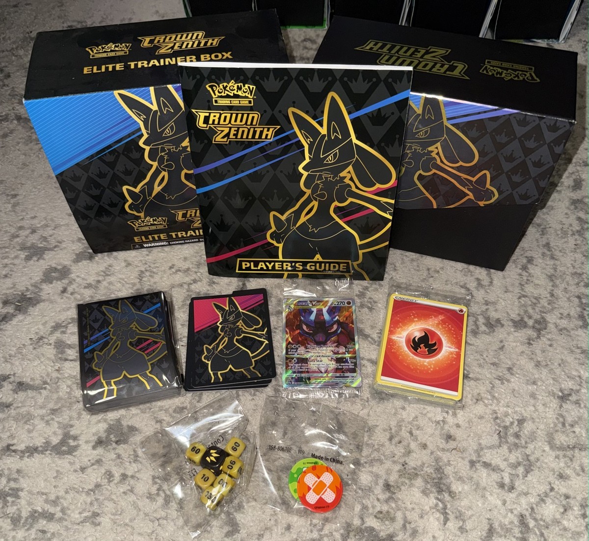 Pokemon Crown Zenith Elite Trainer Box Promo + All Accessories -No