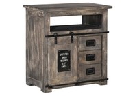 Ausgefallene Used Look Kommode Klein Sideboard Grau Schrank Mangoholz Massiv