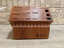 Cutco 24 Slot Knife Storage Block - Oak Wood - Made In USA - 10โ Wide -