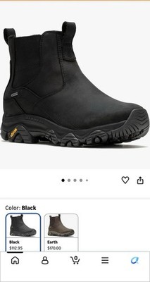 Merrell Men's Moab Adventure 3 Chelsea Waterproof Size 7.5 Black